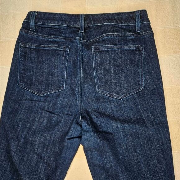 Talbots Flawless Stretch High Rise Straight Leg Side Beaded Dark Demin Jeans - Picture 4 of 13